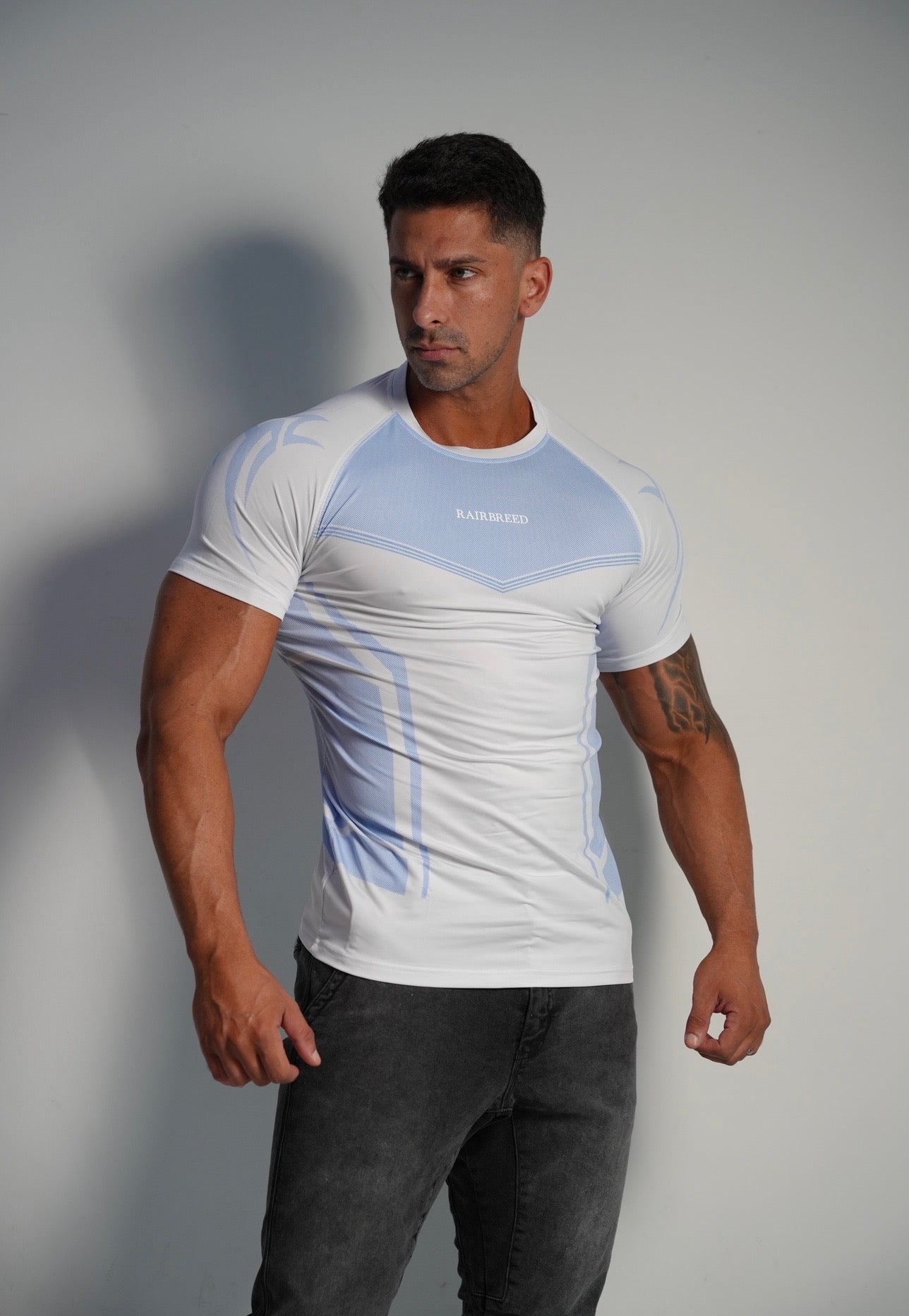 Baby Blue / White Dri-Fit Performance Tees