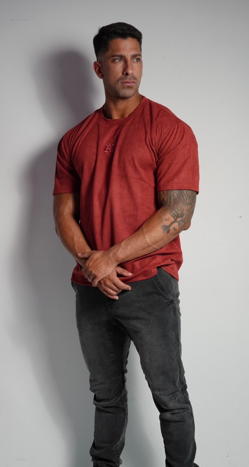 Red Embroidered Tees