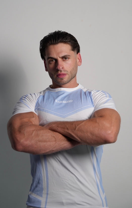 Baby Blue / White Dri-Fit Performance Tees