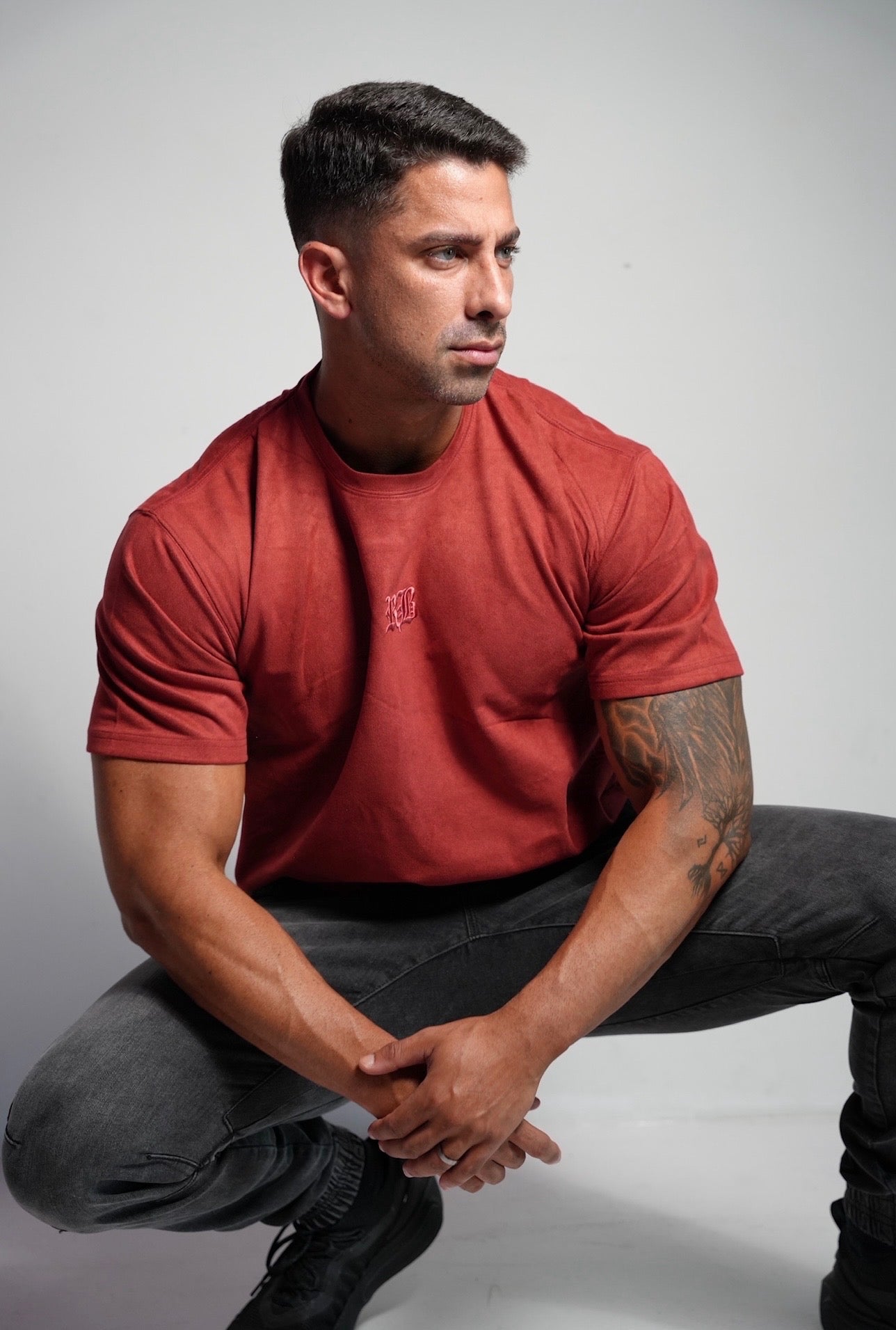 Red Embroidered Tees