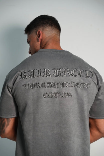 Gray Embroidered Tees